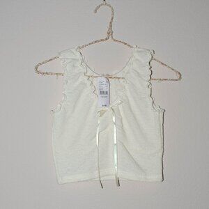 NWT PacSun John Galt Ruffle Trim Textured Tank Top